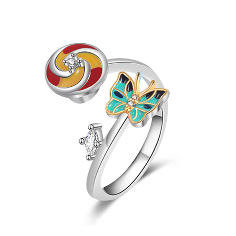 Rotatable Butterfly Female Cold Wind Niche Opening Ring