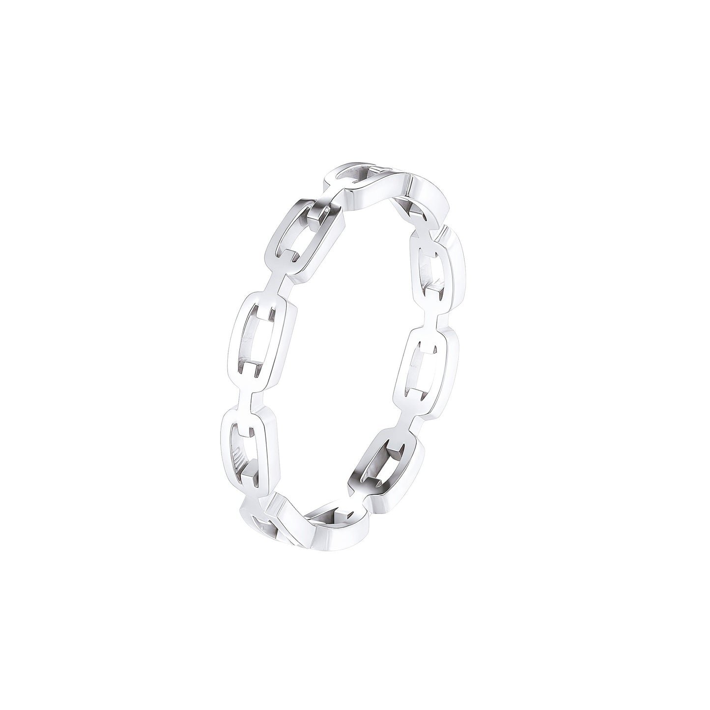 Women's Couple Fashion Personality Hollow Out Chain Design Rose Ring