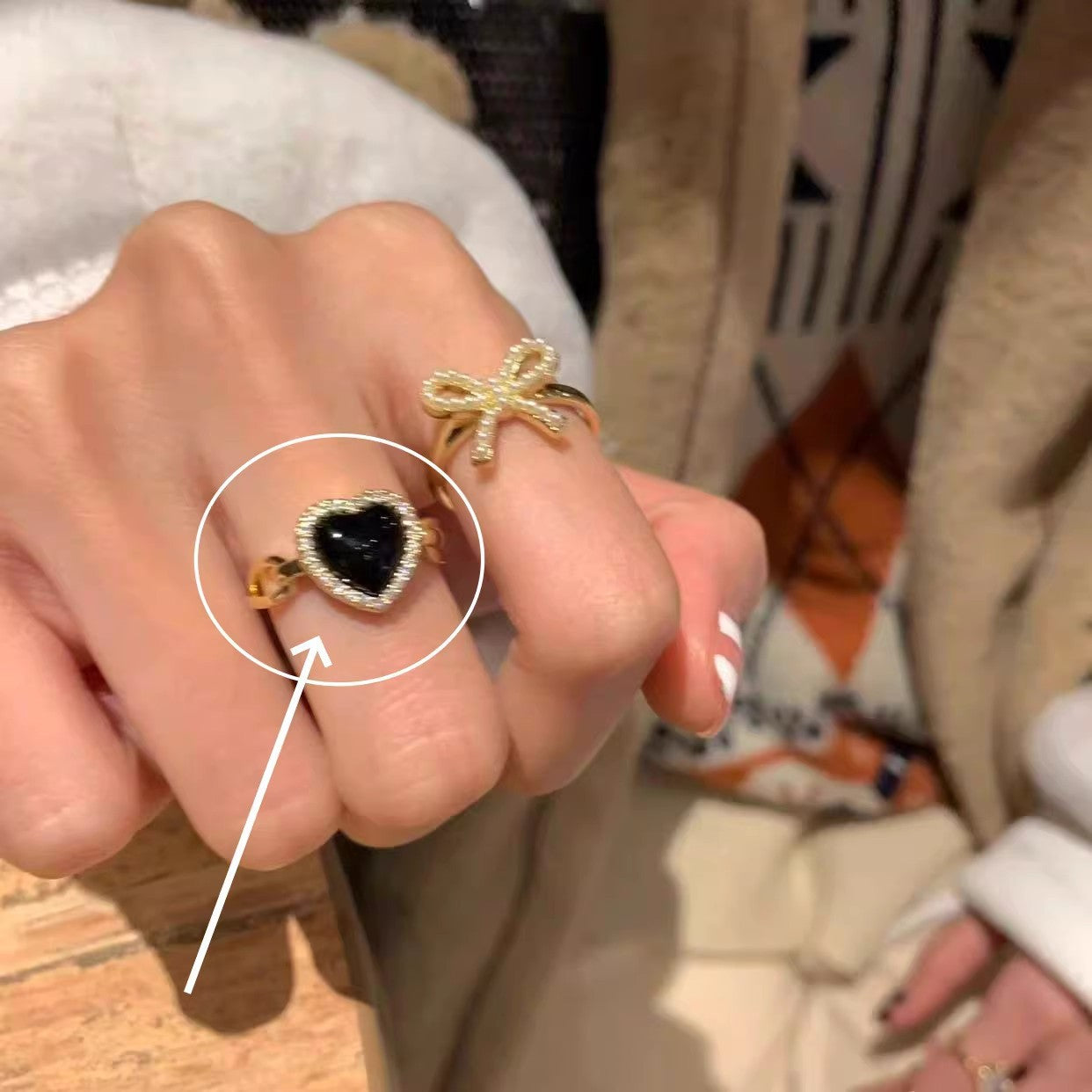 Zircon Simple Female Opening Adjustable Index Finger Light Luxury Rings