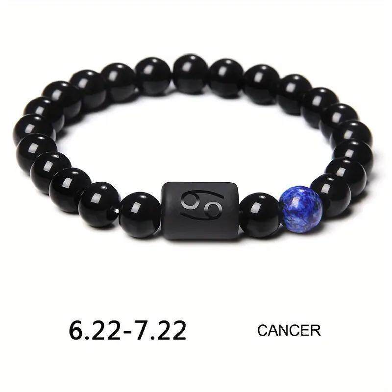 Xi Twee Constellation Elastic Tigereye Agate Bracelet
