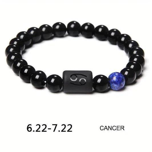 Xi Twee Constellation Elastic Tigereye Agate Bracelet
