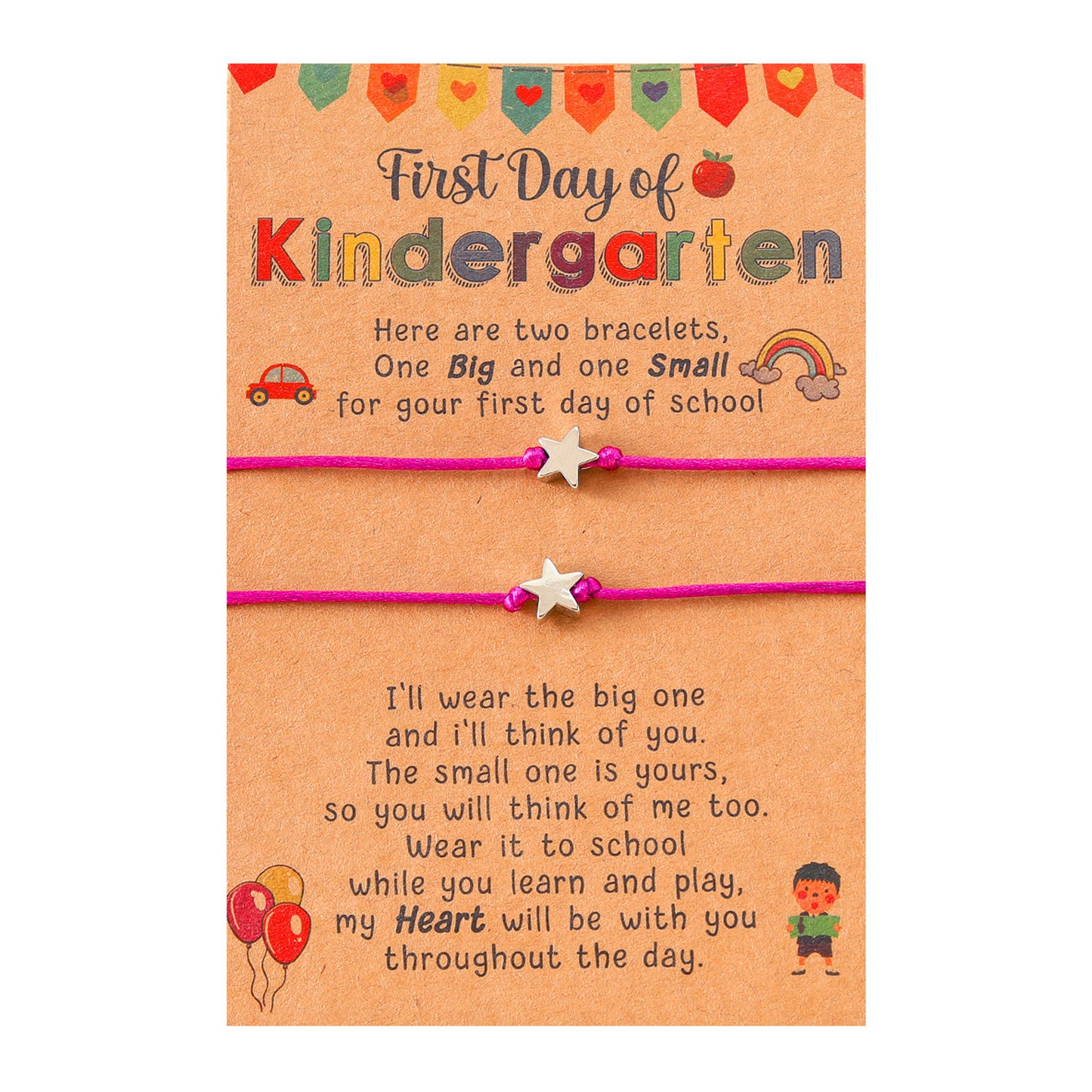 First Day Of School Kindergarten Cartoon Bracelets