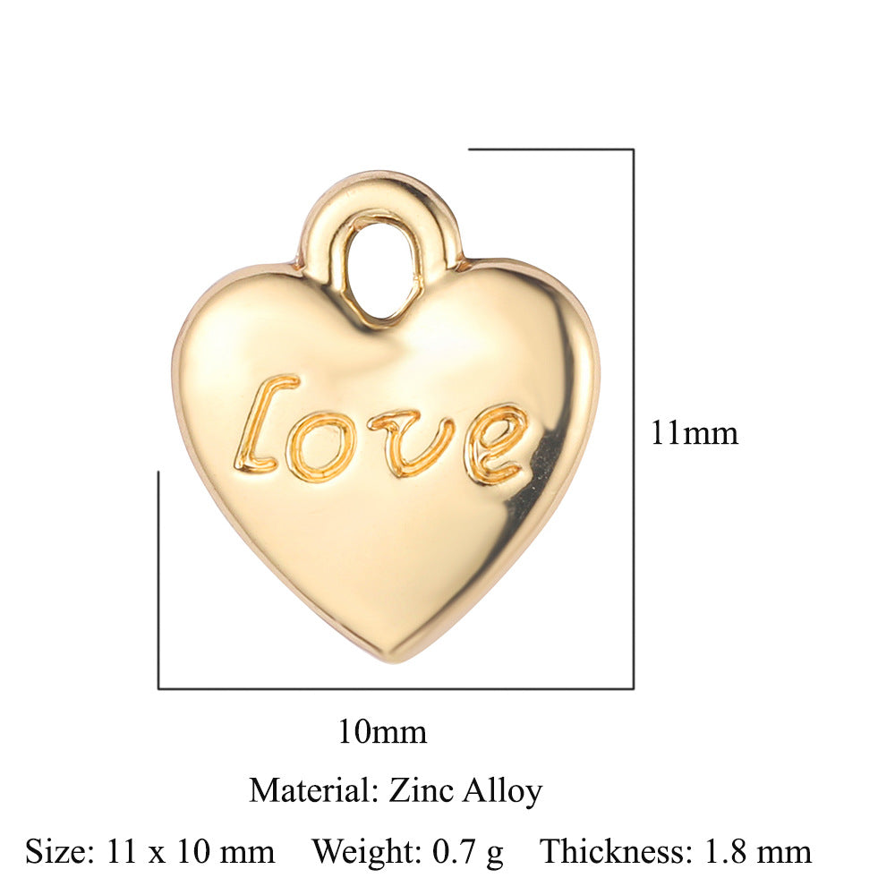 Lock Love Beat Alloy Flower Rose Pendants