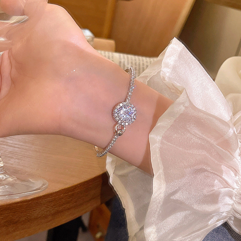 Refined Zircon Female High Sense Rhinestone Bracelet