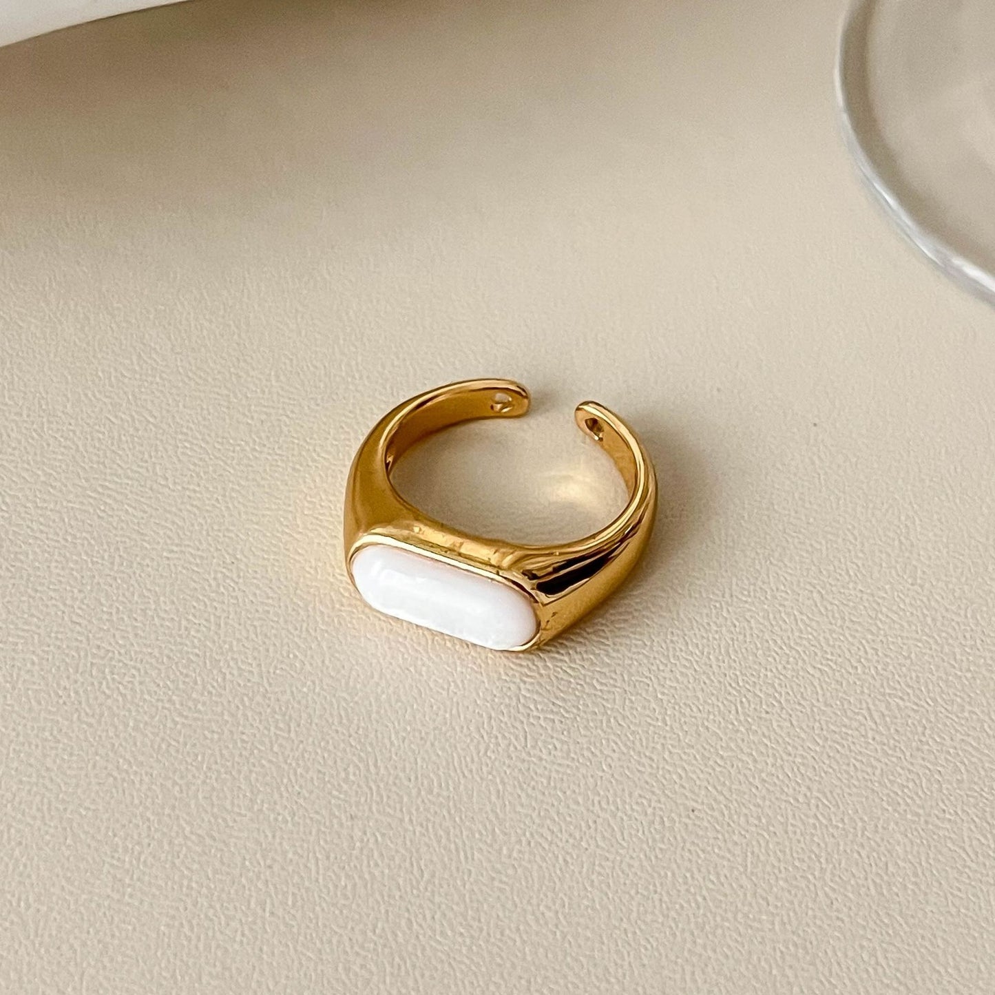 Interest Light Luxury Retro Minority Wide Personality Versatile Opening Adjustable Ring