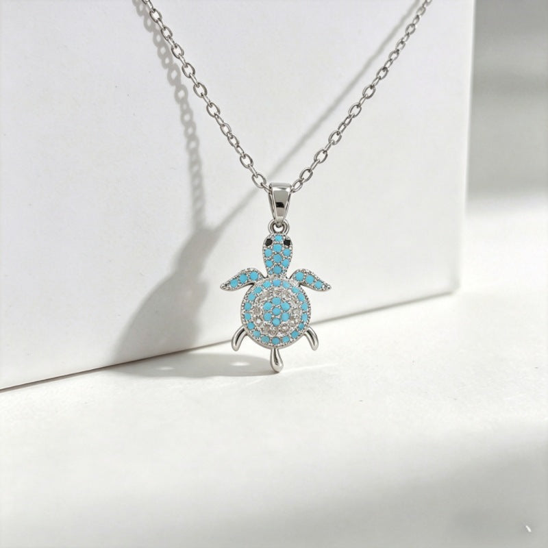 Luxury Copper Micro Female Swan Love Ocean Series Necklace