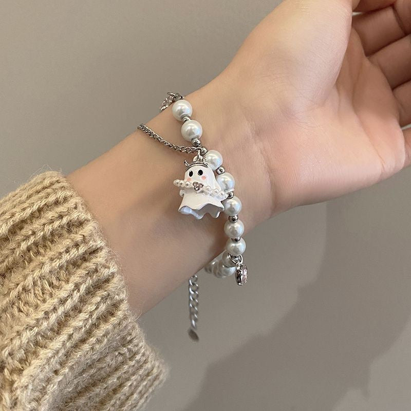 Women's Crystal Clover Diamond High Sense Special Interest Light Luxury Bracelet