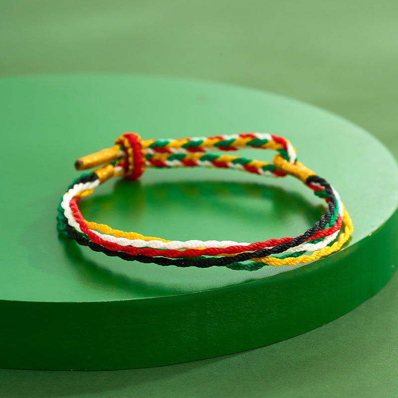 Children's Dragon Boat Festival Colorful Rope Hand-woven Small Hydrangea Carrying Strap Bracelets
