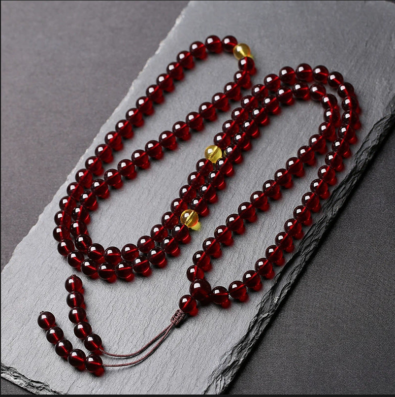 Women's & Men's Blood Amber Beads Beeswax Water Purification Bracelet