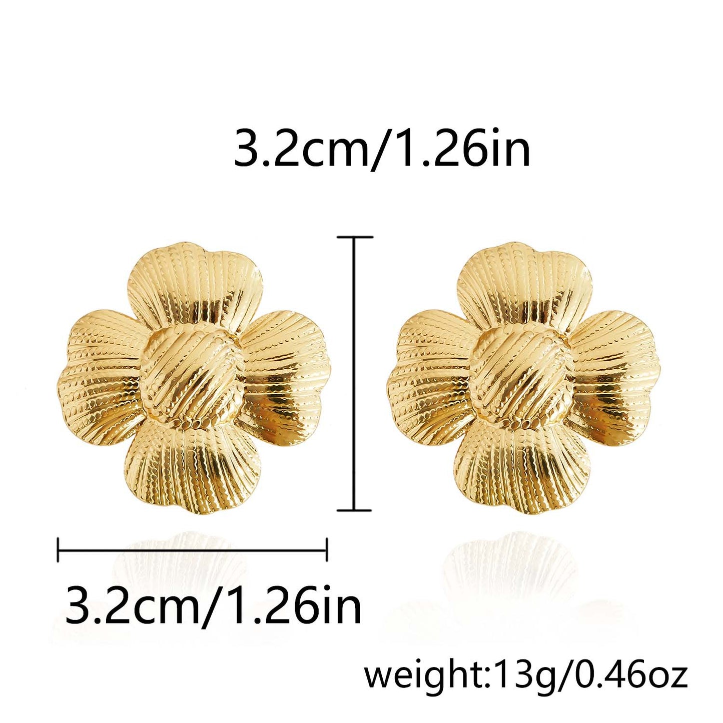 Women's Titanium Steel Gold-plated Ginkgo Leaf Fashionable Earrings