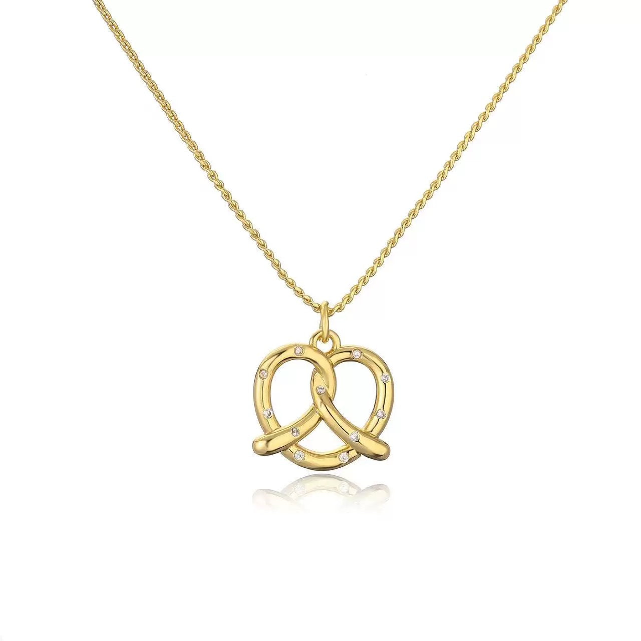 Heart Gold-plated Sier-plated Alkaline Water Biscuit Necklaces