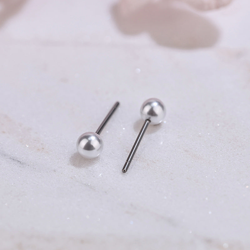 Simple Fashion Korean Style Temperament Ear Pearl Earrings