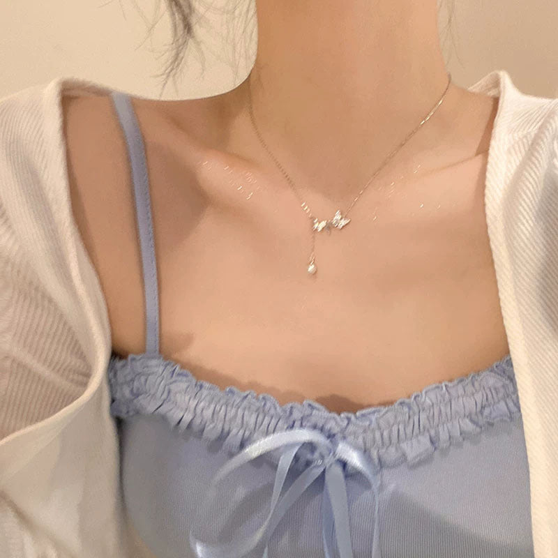 Women's Niche Design Butterfly Trendy High Sense Clavicle Necklaces