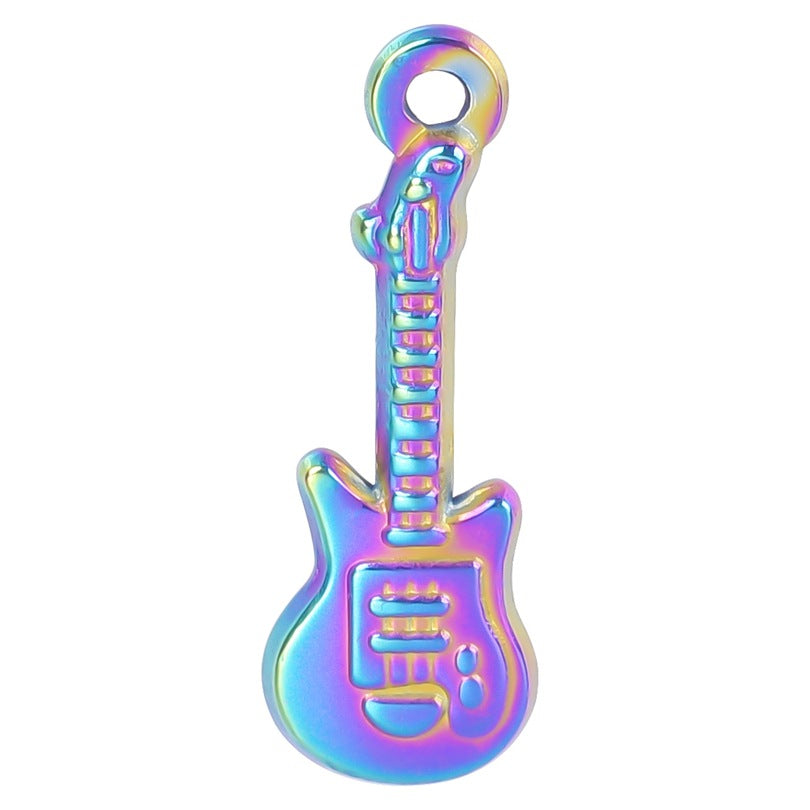 Steel Bass Guitar Personality Simple Female Pendants