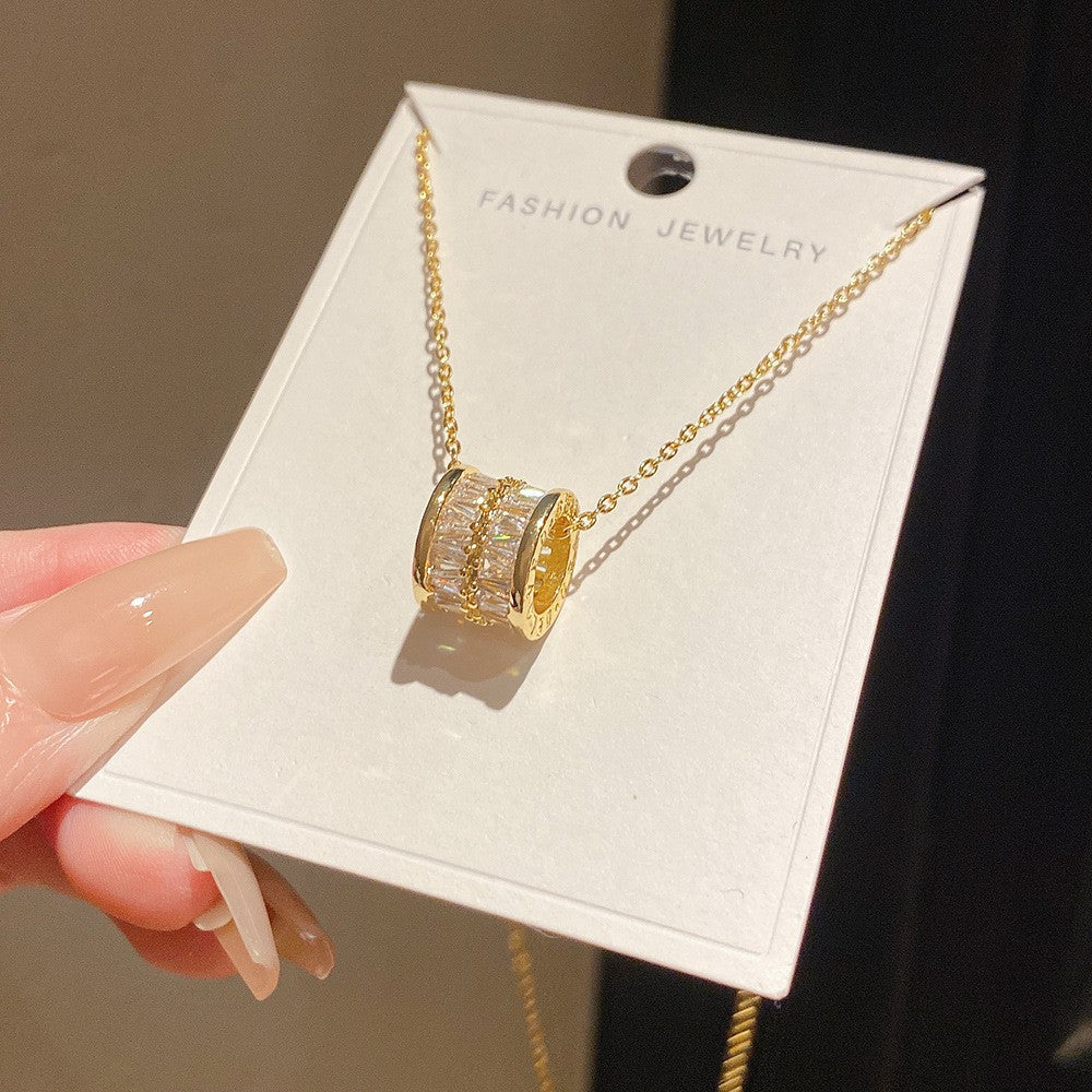 Women's Minority Simple Fashionable Elegant Zircon Clavicle Chain Titanium Steel Accessory Necklace