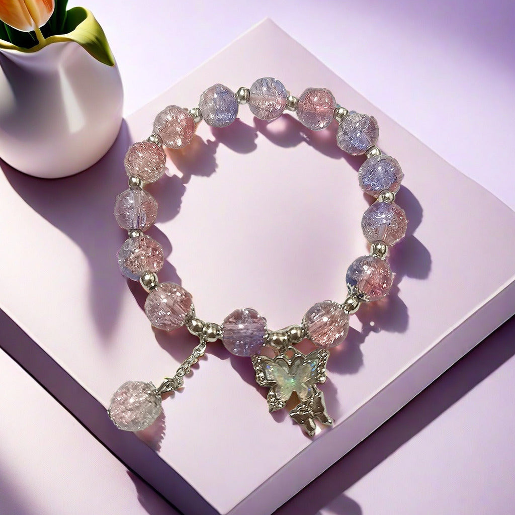 Fairy Colorful Jade Broken Hare Glazed Bracelets