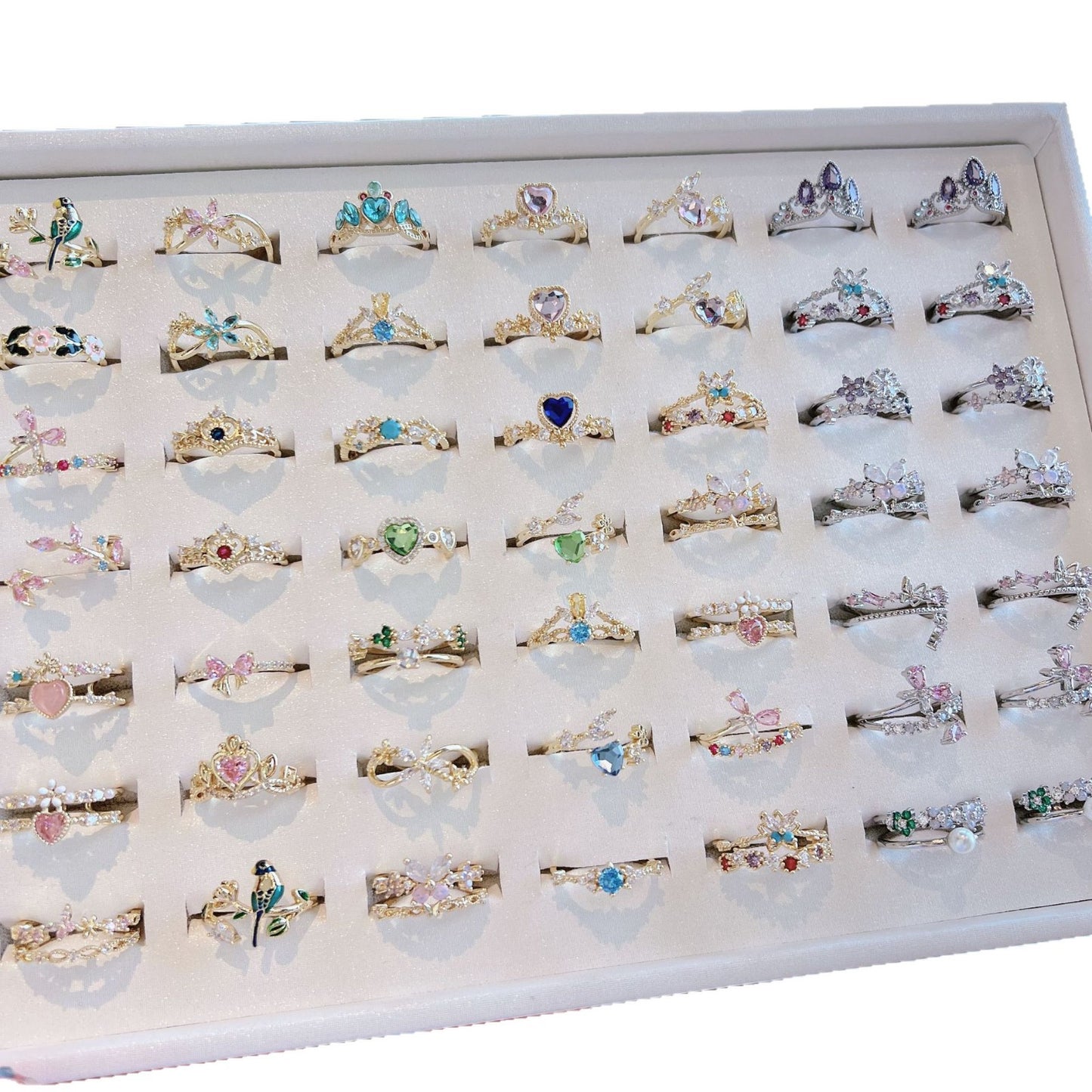 Women's Zircon Retro Special Interest Light Luxury Open Style Hand Rings