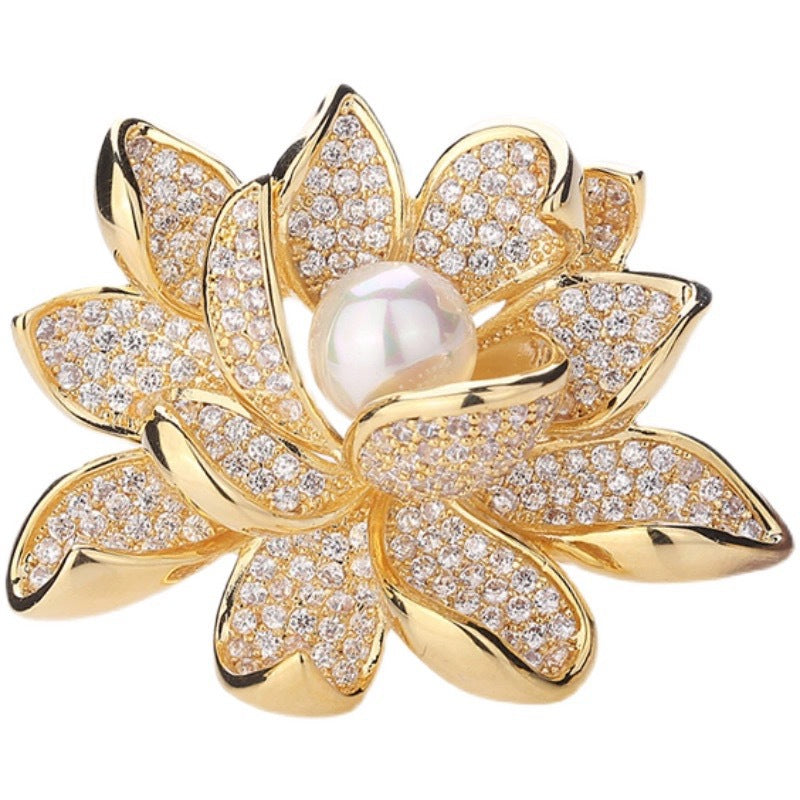 Golden Pearl Corsage Wheat Brooch Female High-grade Brooches