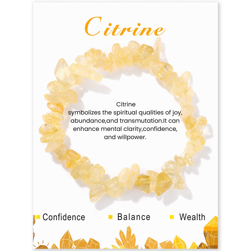 Women's Natural Stone Chain Simple Cute Color Bracelets