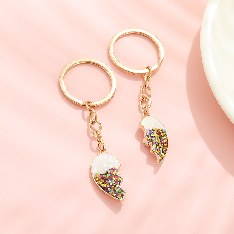 Children's Gold Powder Epoxy Love Fashion Letter Necklaces