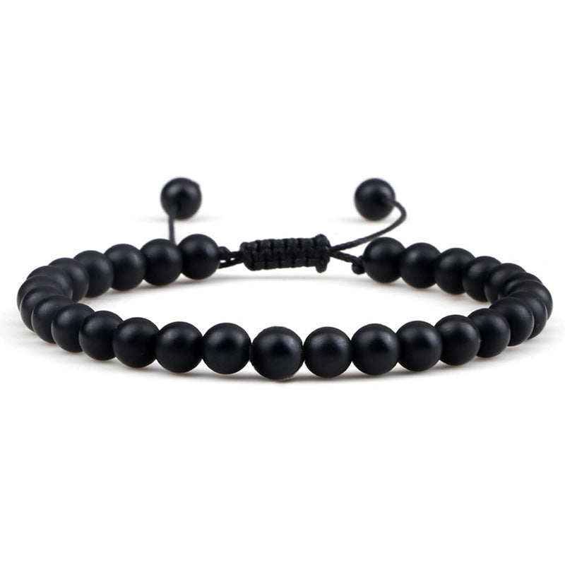 Fashion Haematite Beaded Turquoise Braided Rope Bracelet