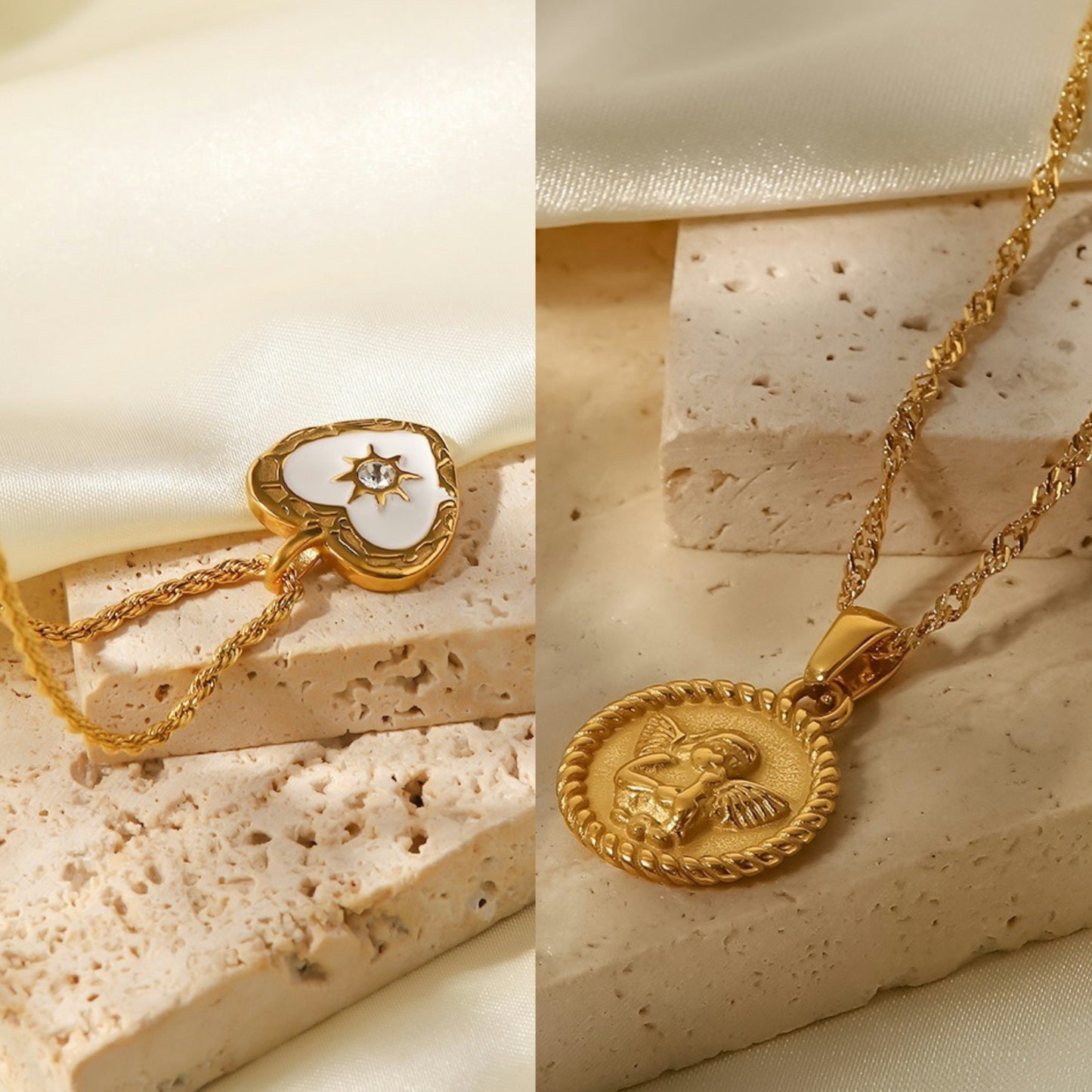 French Retro Stainless Steel Twist Chain High Sense Simple Daily Pendants
