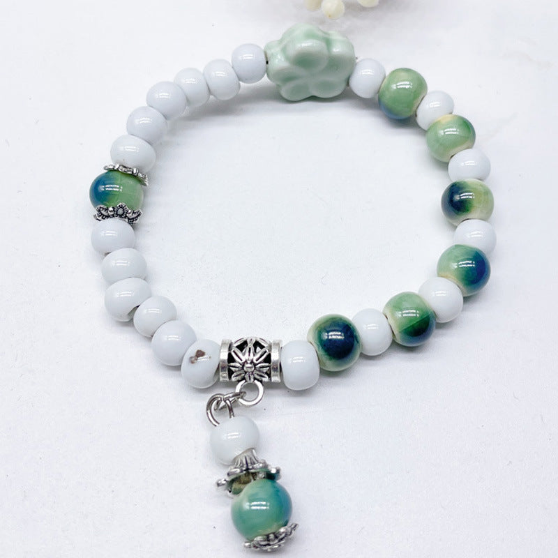 Women's & Men's Boutique Ceramic Beaded Weave Trendy Summer Retro National Trend Ethnic Bracelets