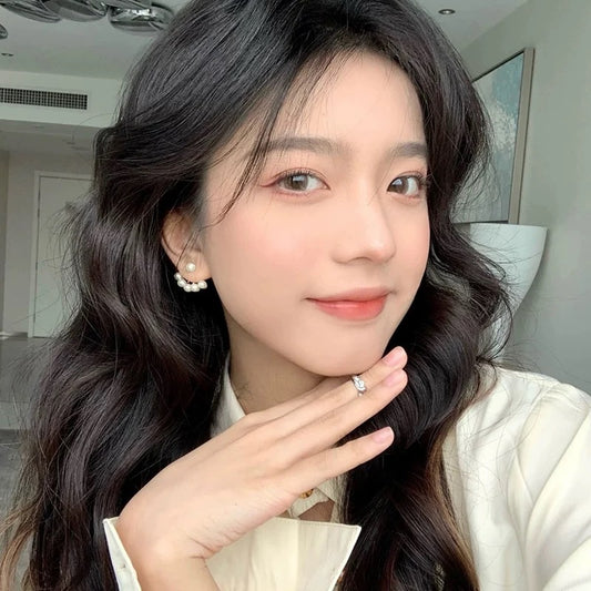 Women's Style For Pearl Sier Niche Design Simple Rings
