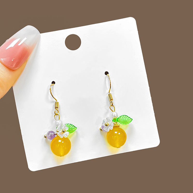 Chinese Ancient Style Beaded Long Fringe Han Earrings