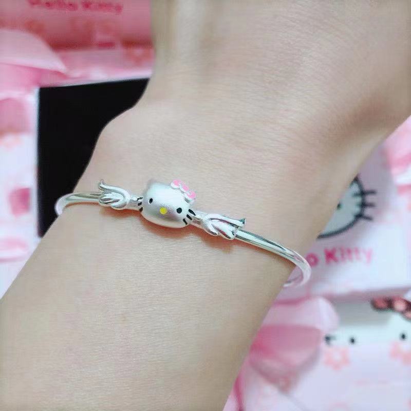 Women's & Children's Korean Style Cartoon Cat Solid Push-pull Bracelets