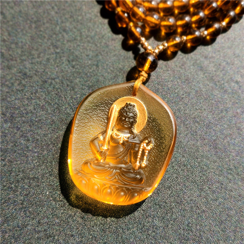 Gilding Glaze Eight Patron Saints Zodiac Necklace