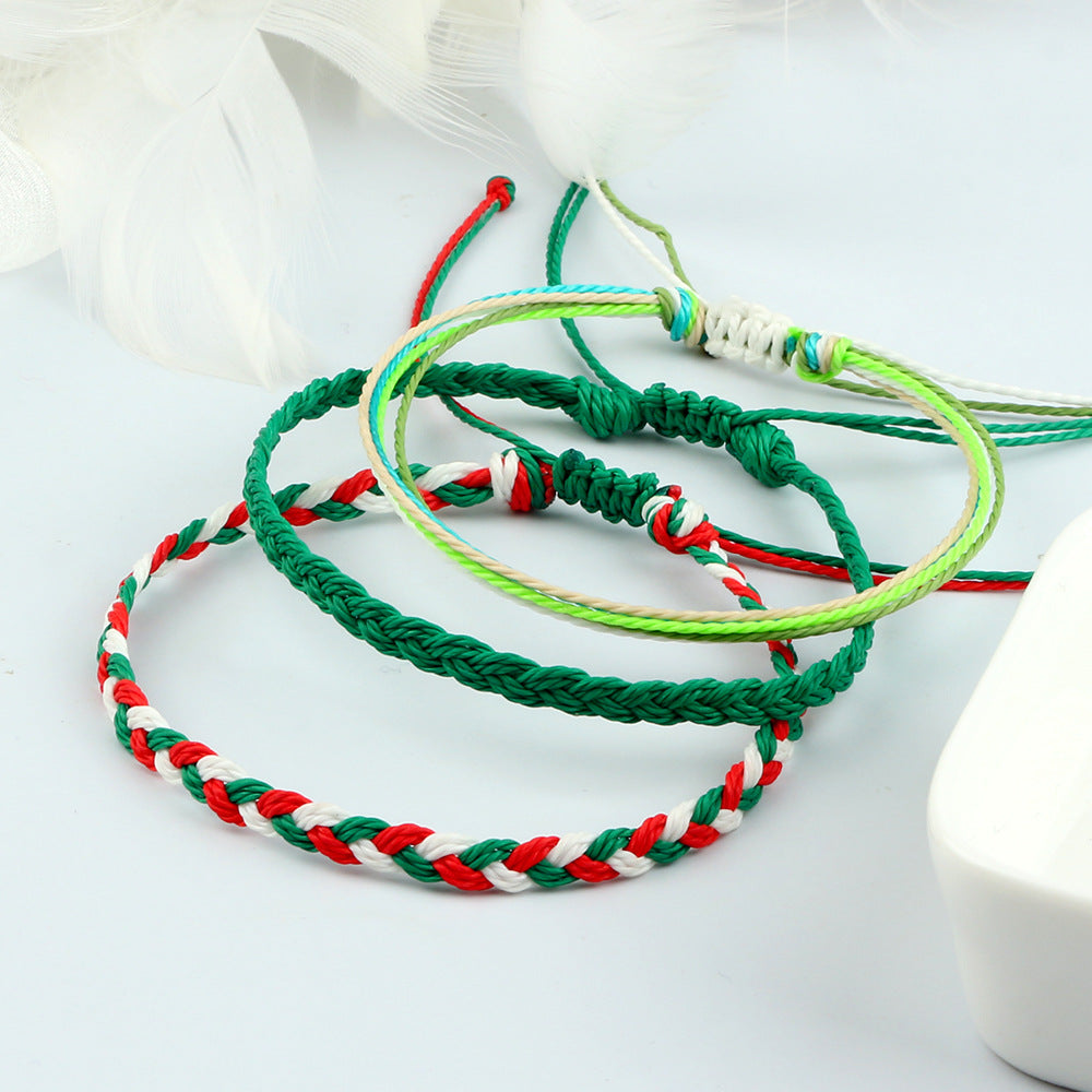 Coast Style Twin Creative Wax Line Hand Weaving Bracelet