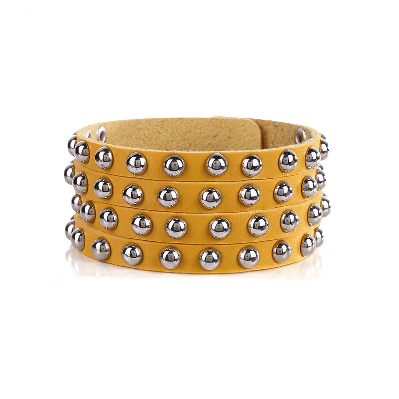 Fashion Twist Leather Cool Punk Rock Bracelet