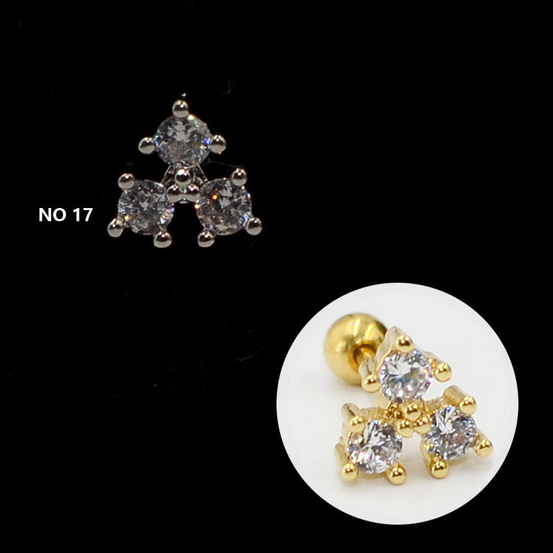 Multi Personalized Zircon Fashion Flower Animal Earrings