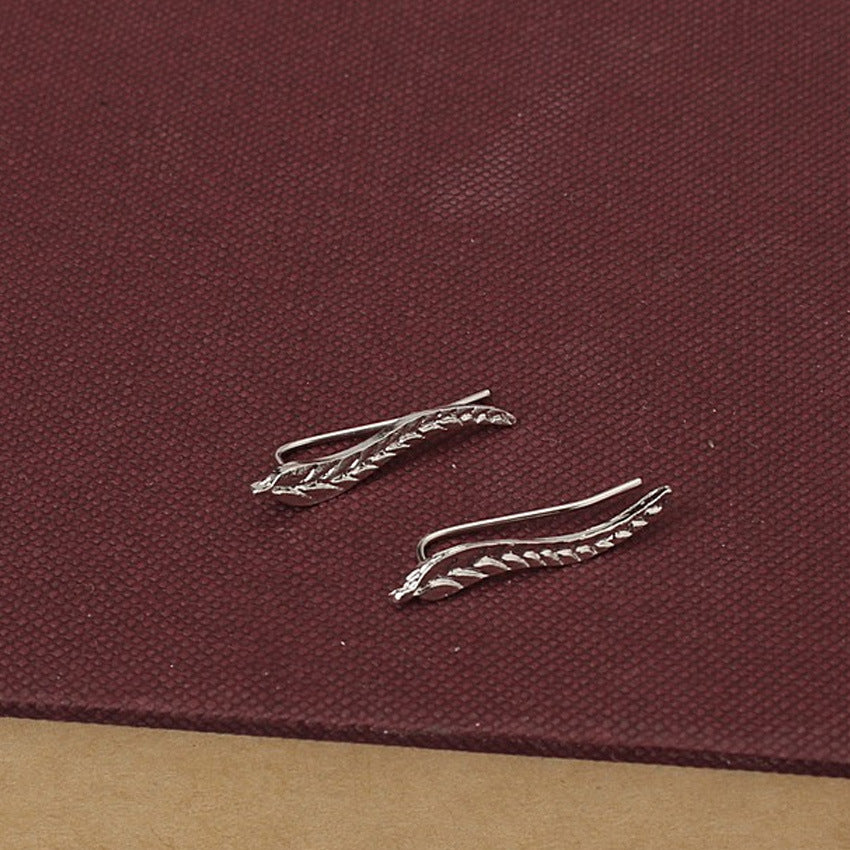 Artistic Fresh Handmade Tender Leaf Eardrops Earrings