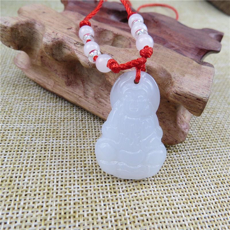 Women's & Men's Of Maitreya Buddha Activity Gift Glass Ornament Necklaces