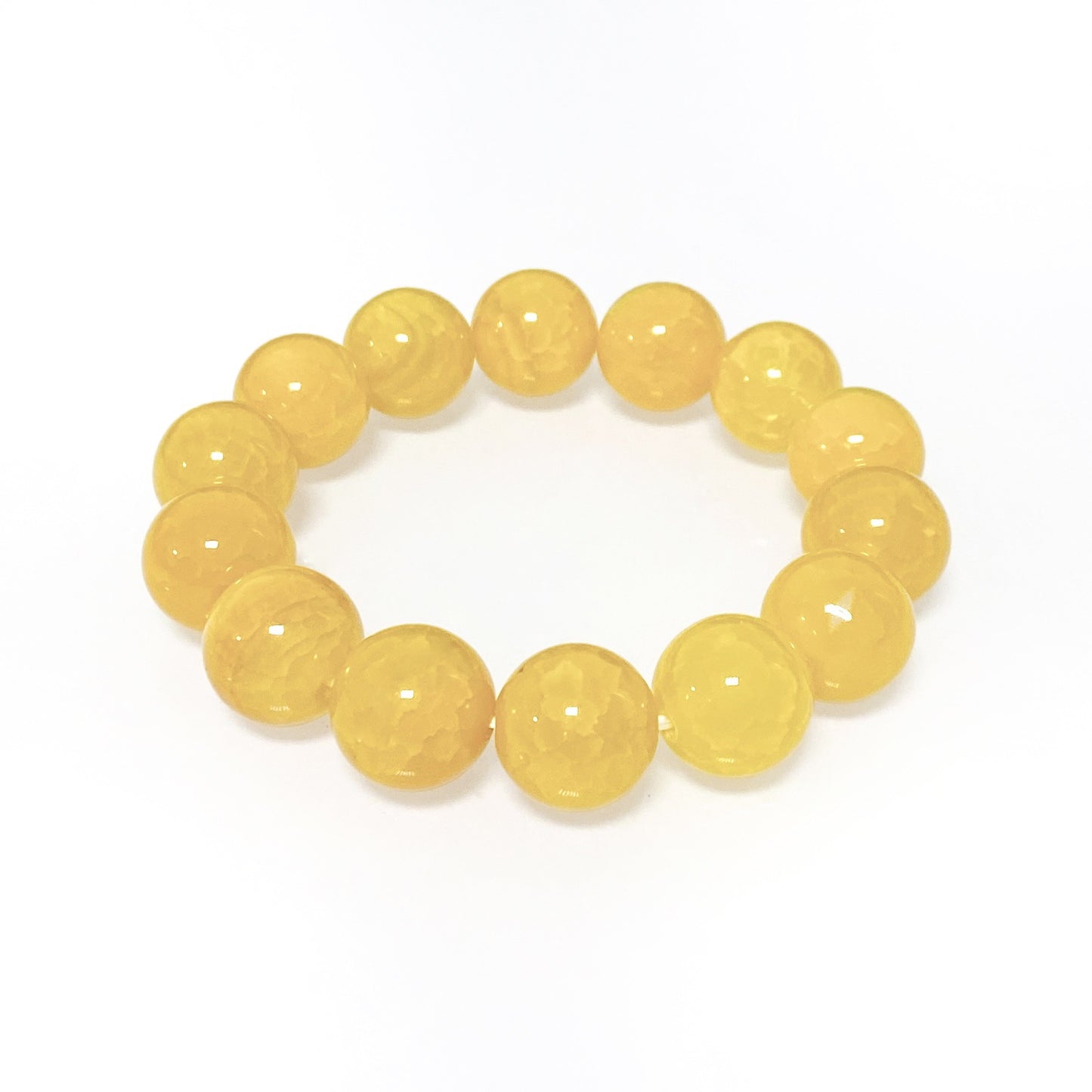Women's & Men's Dragon Pattern Agate Single Circle Round Beads Life Scale Texture Bracelet