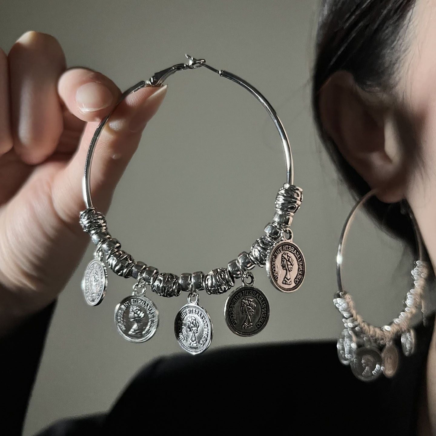 Women's Style Tassel Big Circle Vacation Vintage Earrings