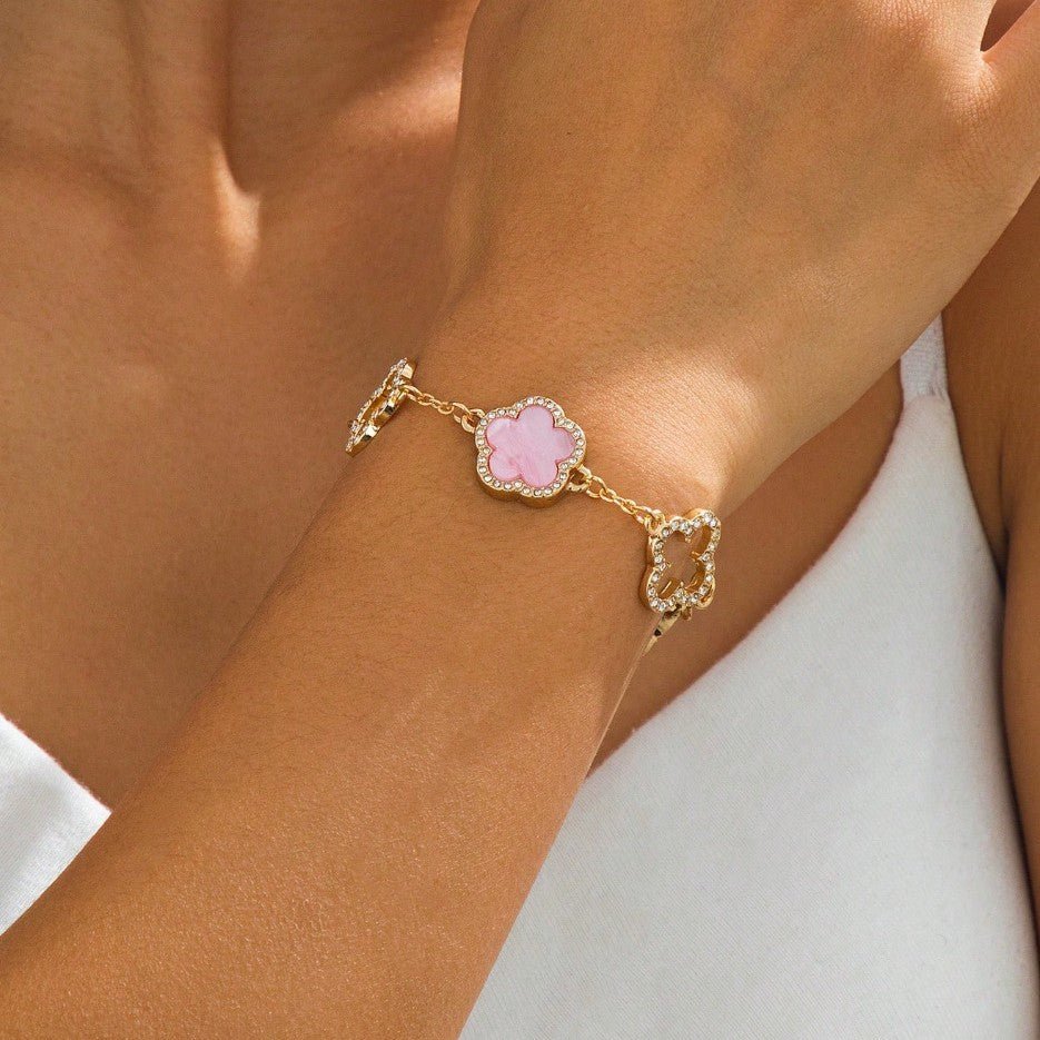 Lucky Five-leaf Flower Affordable Luxury Fashion High-grade Pork Bracelets