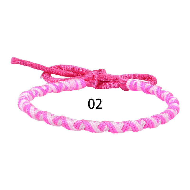 Style Colorful Hand-knitted Rope Holiday Party Bracelet