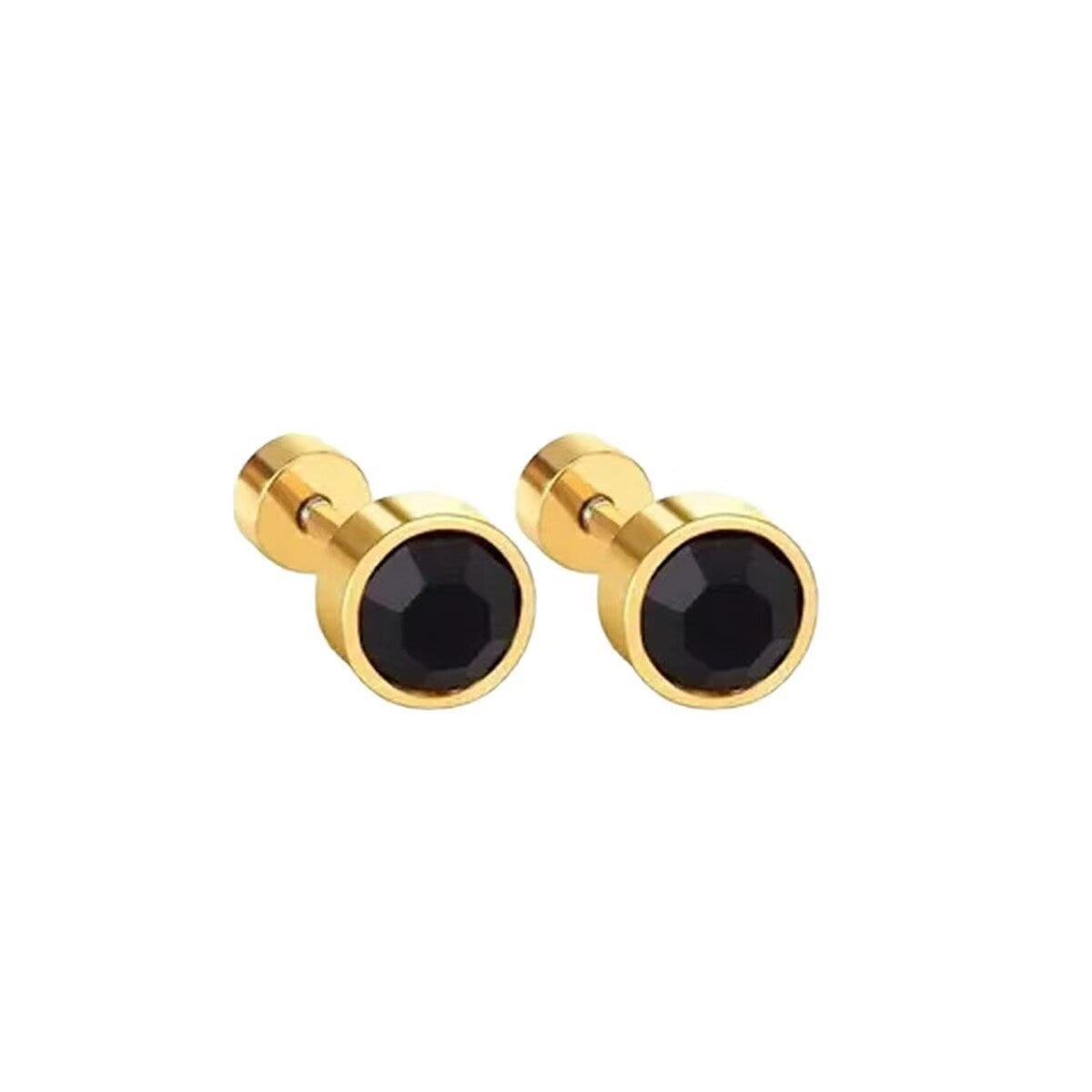 Stainless Steel Diamond Cup Car Plug Ear Bone Seconds Stud Earrings