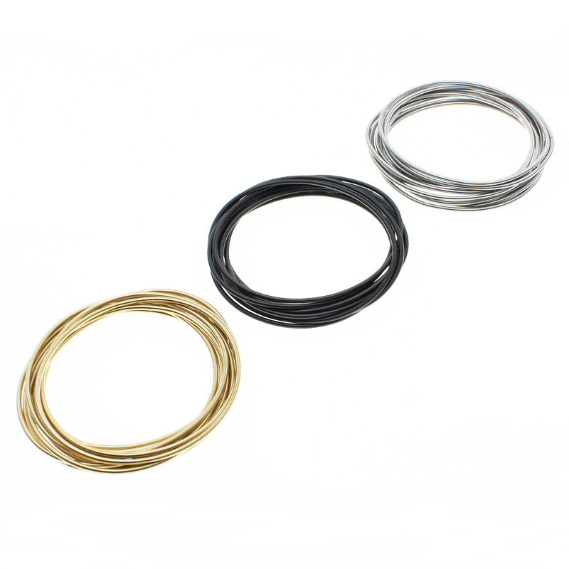Stainless Steel Wire Diameter Spring Telescopic Tightening Screw Bracelet