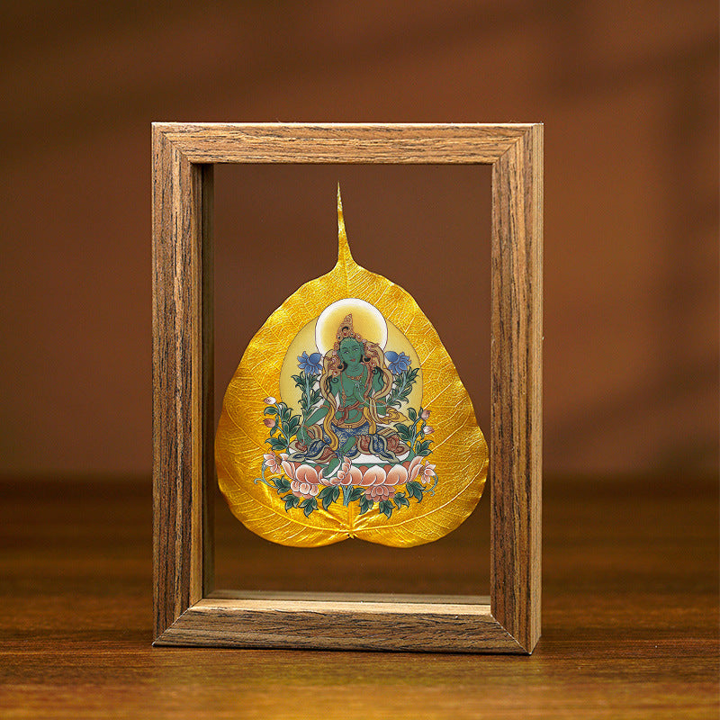 Decoration Zodiac Yellow God Of Wealth Leaf Specimen Can Pendants