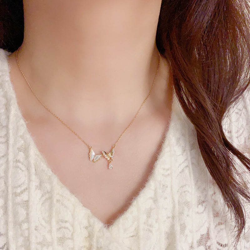 Women's Entry Lux Fritillary Butterfly Simple Trendy Super Fairy Personalized Necklace