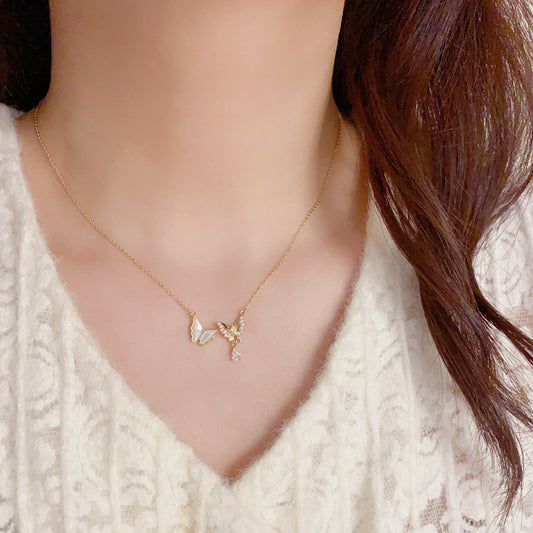 Women's Entry Lux Fritillary Butterfly Simple Trendy Super Fairy Personalized Necklace