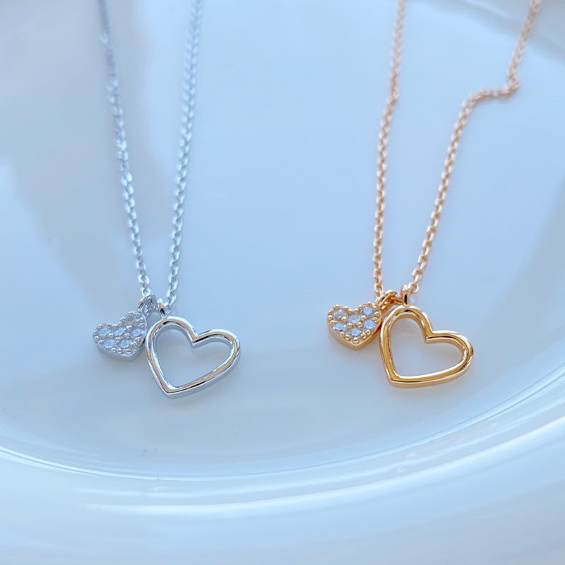 Women's Light Luxury Niche Design Heart Clavicle Chain Necklaces