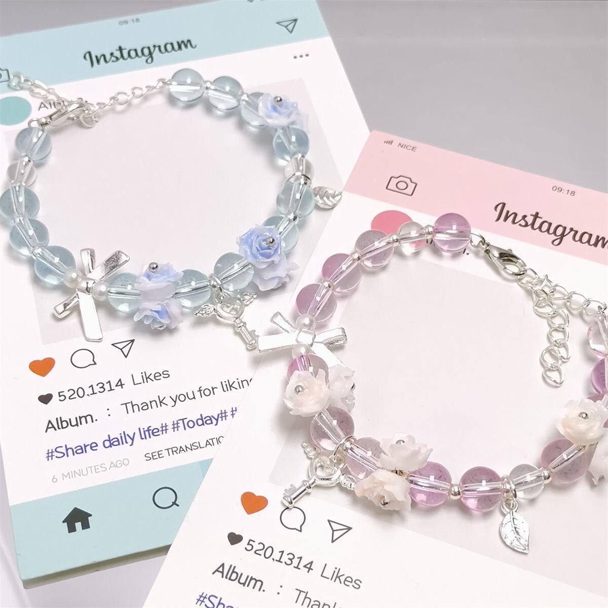 Rose Flower Exquisite Mori Light Luxury Bracelet