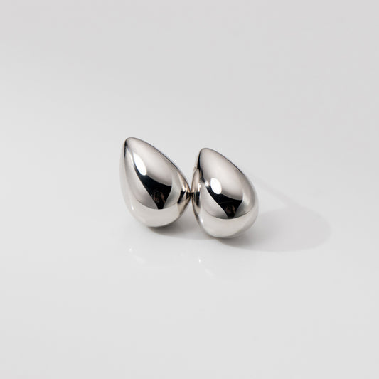 Sterling Sier Landscape Water Drop English Earrings