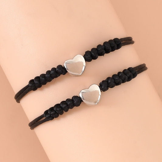 Couple Ethnic Style Alloy Love Woven Friendship Bracelets