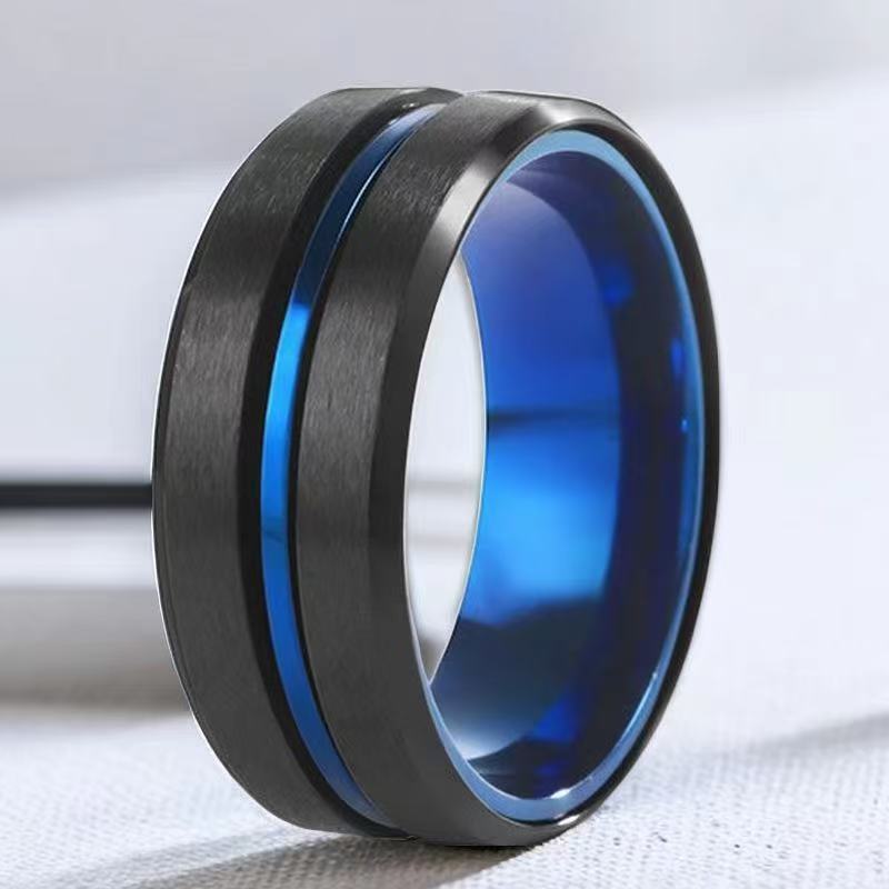 Men's Stainless Steel Fashionable Rotating Decompression Titanium Niche Ring